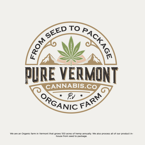 Cannabis Company Logo - Vermont, Organic Diseño de Jacob Gomes