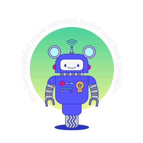 Need cute, friendly Robot mascot for mobile app. Design by Jose Mª Palma Acosta