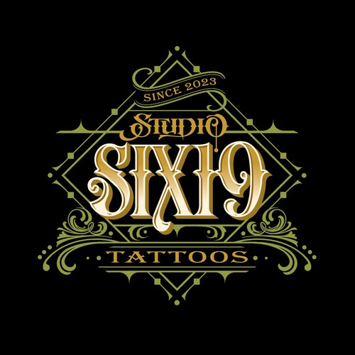 Vintage Tattoo Shop Logo Diseño de gcsgcs
