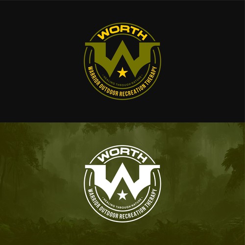 コンペ「Warrior Outdoor Recreation Therapy - WORTH Logo Design Contest」のデザイン by DevDevit   ★ ★ ★ ★ ★さん 