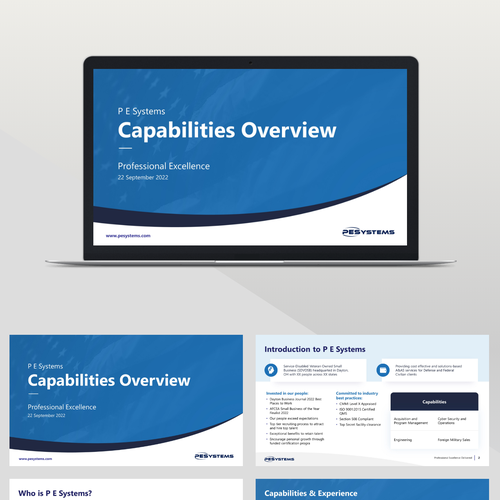 コンペ「Modern PowerPoint Design for a Corporate Capabilities Deck to Showcase Expertise to Industry and DoD」のデザイン by RidhoFrahmanさん 