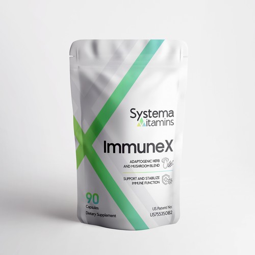 Modern and Fun Pouch Design for Natural Supplement brand Design by farhanubaid