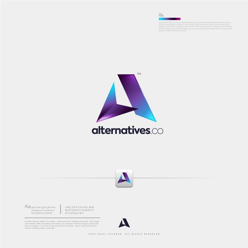 A logo that stands out for a software alternative providing company Diseño de Falenar®