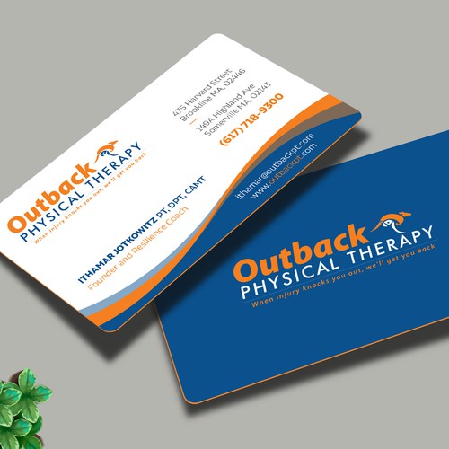 Business card for 2 clinic physical therapy office Design by Design sp