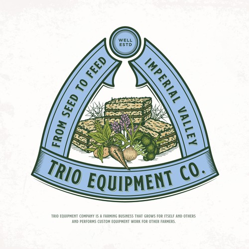 Design an agricultural logo for Trio Equipment Company Design by BestMaxa