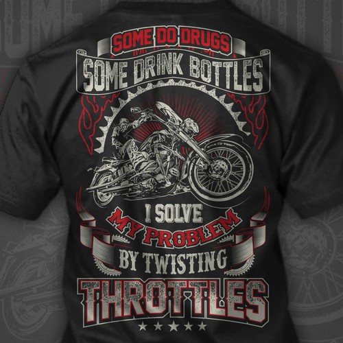 Addiction Motorcycle Clothing T-shirts Various Designs Exclusive