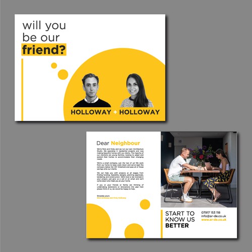 Fun flyer for couple run architecture studio Design by Yeni May