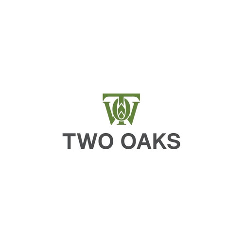 Construction, 3 business owners, use the work TWO oaks in our logo , very bold and intense  graphic Design by Color Dot