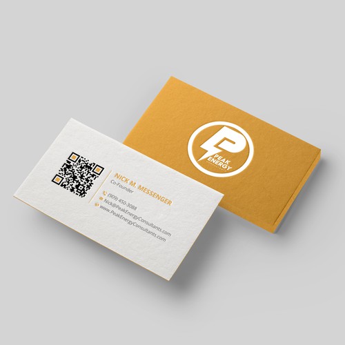 Modern Business Card Design for Electric Energy and Solar Company Design by Taaiebah