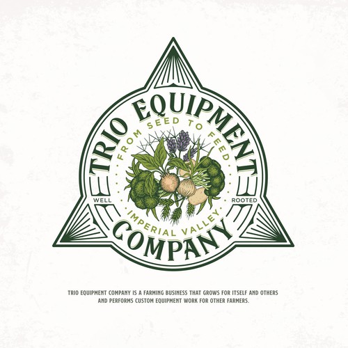 Design an agricultural logo for Trio Equipment Company Design by BestMaxa