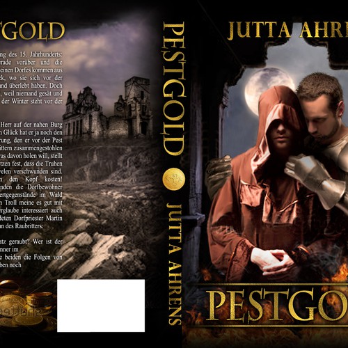Book cover for a historical novel playing in the Middle Ages with the title "Pestgold" Design by didiwahyudi.trend