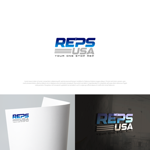 Diseño de Rep's USA Logo de zafranqamraa