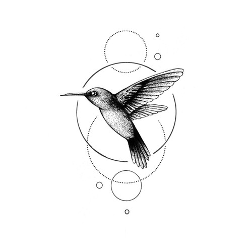 Designs | Engrave a tattoo of my pet hummingbird friend | Tattoo contest