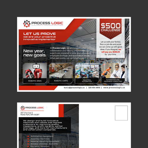 Robotics and automation post card Design by dJugnz