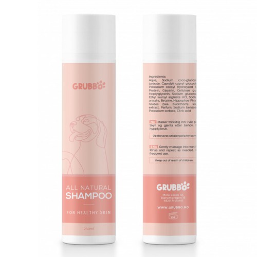 Design label for dog shampoo Design by intanamir