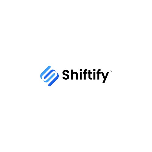 Minimalist and modern logo design for modern work shift management application Design by thetamlika®