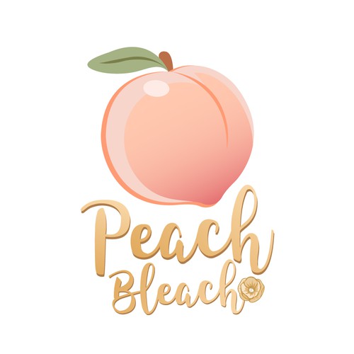 The Perfect Peach! Peach Bleach Logo Design by vupeyadu ♥