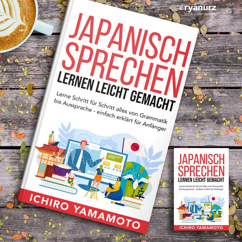 Book Cover: Learning to speak Japanese-ontwerp door ryanurz