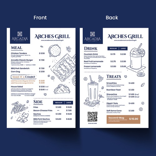 Poolside Grill Menu in Southern Utah Design by ritasriharningsih