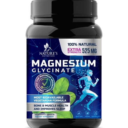 Natural Magnesium Glycinate Design needed for Nature's Nutrition Design by Wfemme