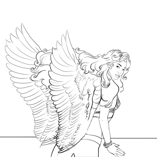 Winged woman of ragisan, Illustration or graphics contest