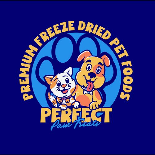 Perfect Paw Treats Modern & Vibrant Happy Logo Design réalisé par Warse17