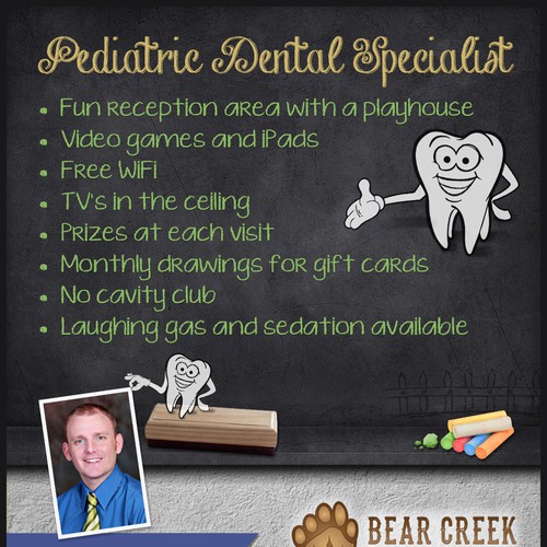 We need a new look to advertise our pediatric dental office Design by Ideasketcher