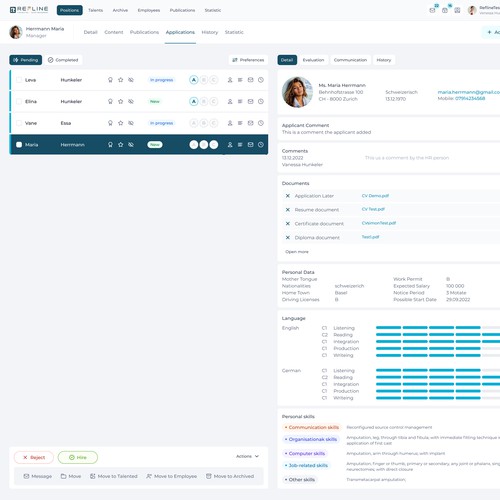 Redesign Webapplication/ ATS System (follow up one-on-one project) Design by Serge Fomichev