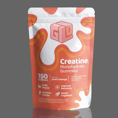 Bag Design for Creatine Monohydrate Gummy brand Design by Dzhafir