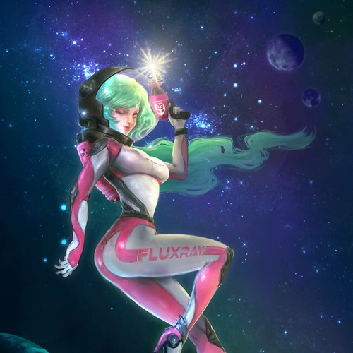 Space Girl Illustration Design by Valentina Migliore