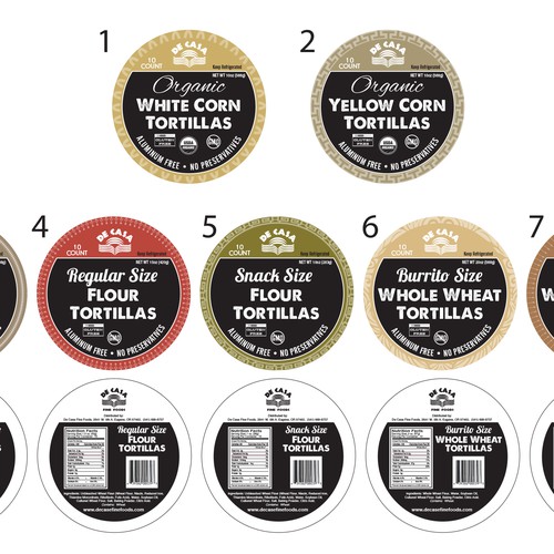 Create a new label for our natural tortillas Diseño de OrangeCrush