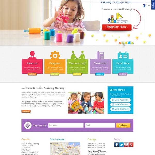 Childcare Nursery needs help with design for new Wordpress site