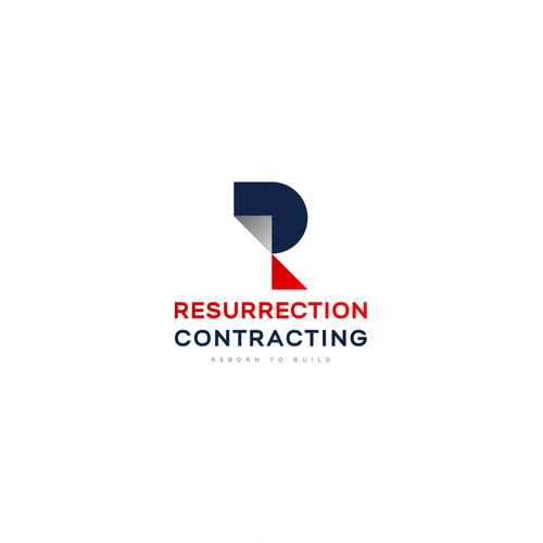 "Reborn To Build" construction company logo. Design by gdrony