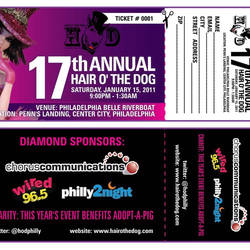 Black Tie Event Ticket Design Design by kyLE27