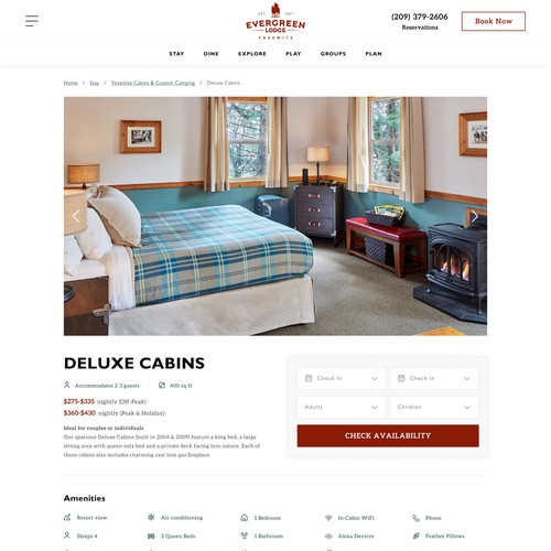 Designs | Yosemite Hotel/Lodge Website Design | Web page design contest