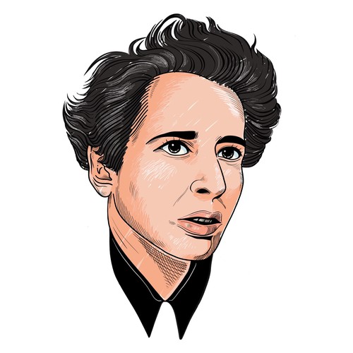 Hannah Arendt illustriert Design von Yoky Artistic