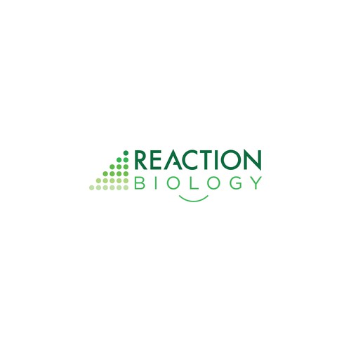 redesign of a logo saying Reaction Biology Design by sammynerva