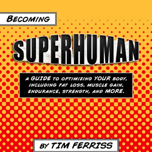 "Becoming Superhuman" Book Cover Diseño de Gunsmith