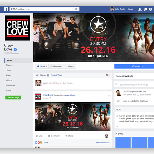 Proposition sur un concours de Couverture Facebook, réalisée par BryanMaxim