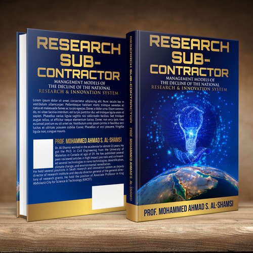 Book Cover Design Suitable for innovation and Research Diseño de studio02