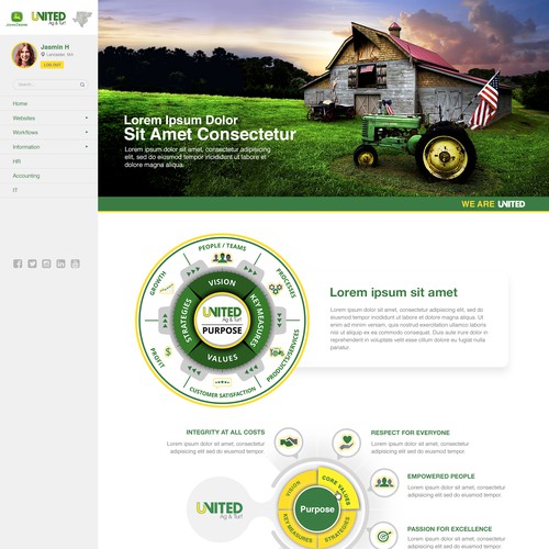 Looking for "stunning" & "Unique" Company Intranet Design Design by | Aquarian |