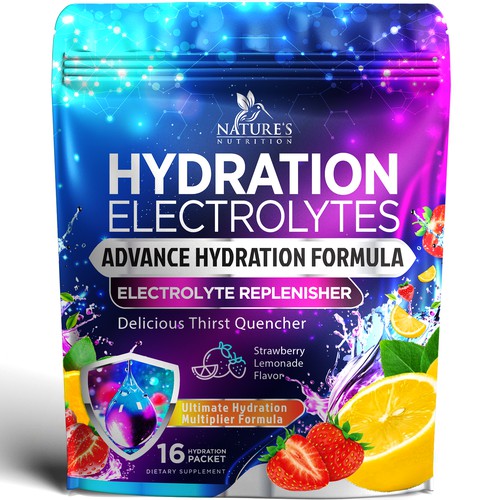 Refreshing Hydration Electrolytes Design Needed for Nature's Nutrition Design by agooshe