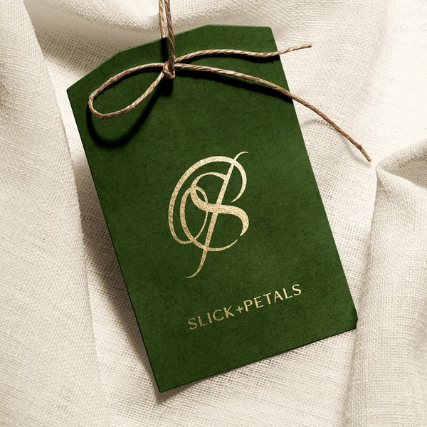 Elegant Monogram Logo Design for Slick + Petals