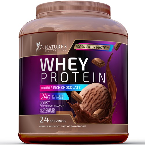 R O S H I NさんのTasty Whey Protein Chocolate Design Needed for Nature's Nutritionデザイン