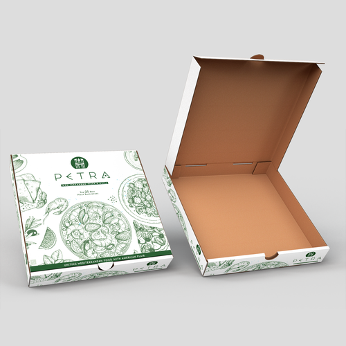 Pizza Box Design for award winning restaurant USA TODAY 'TOP 25 IN USA' Design by O_Nika Design!