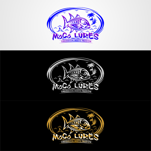 Create a tribal fishing lure logo for a passionate and obsessed middle  eastern lure manufacturer, Logo design contest