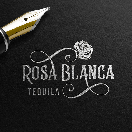 Tequila! A brand a logo that is made with LOVE for a new Tequila Company - ROSA BLANCA Design by DIX LIX MIX