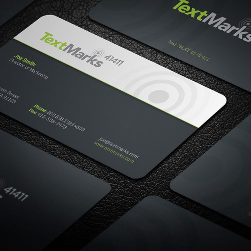 Create new business cards for text message provider Design by Advero