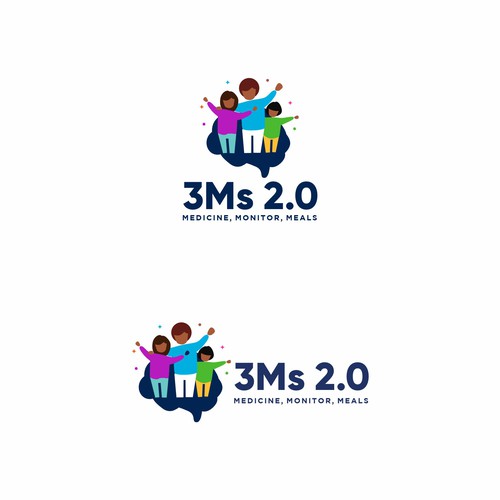 Logo for National Type 1 Diabetes Behavioral Health Research Study “3Ms 2.0” Design by xxian