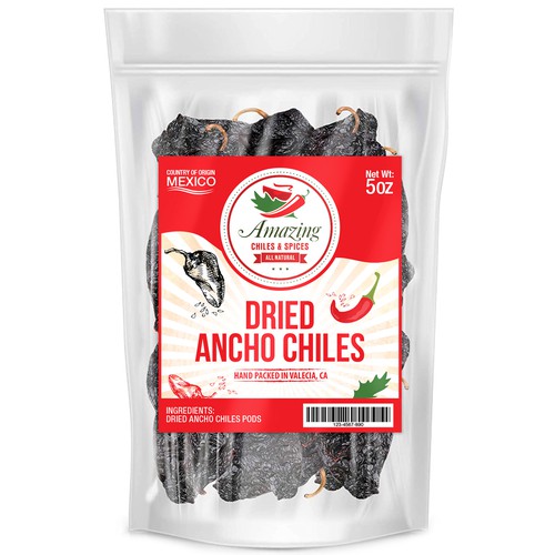 "We need a stunning new label package design  for our spice company" Rótulo de produto vencedor